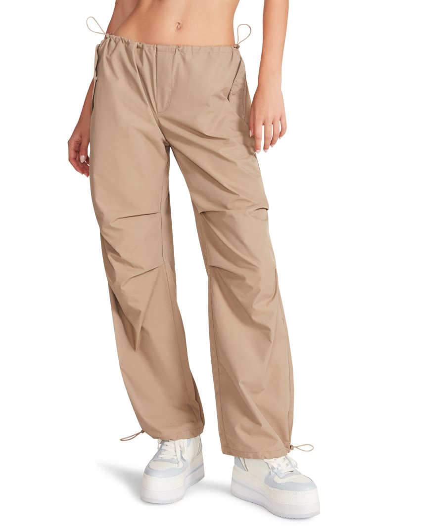 Pantalones Steve Madden Pia Parachute Mujer Kaki | ES UV908S